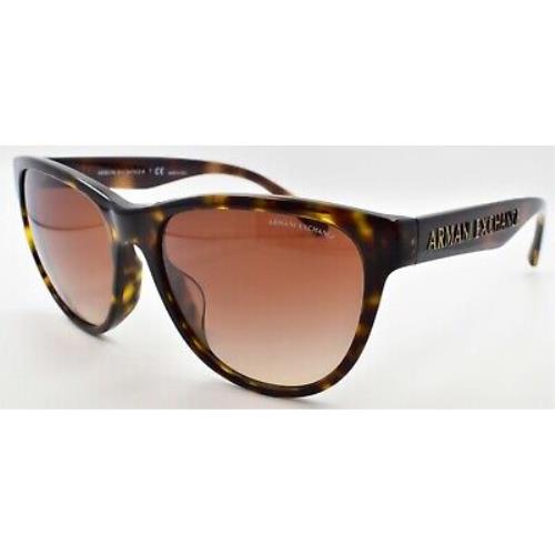 Armani Exchange AX4105S 82135A Women`s Sunglasses Havana / Brown Gradient