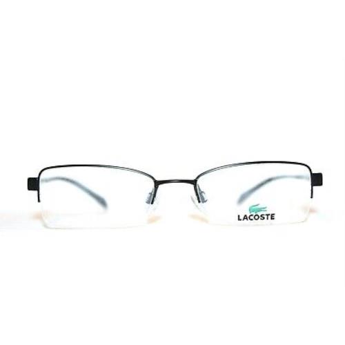 Lacoste LA12205 BK Black Semi Rimless Eyeglasses RX 50-18-135 MM