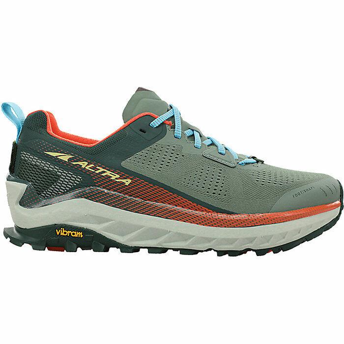 Altra Olympus 4 Green Orange Running Gym Trail Hiking Shoes Men`s Sizes 8-13