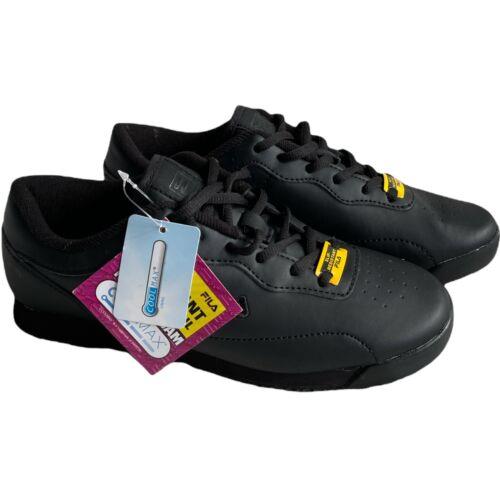 Women`s Sneakers Size 8.5 Fila Memory Viable Slip Resistant Shoe Black