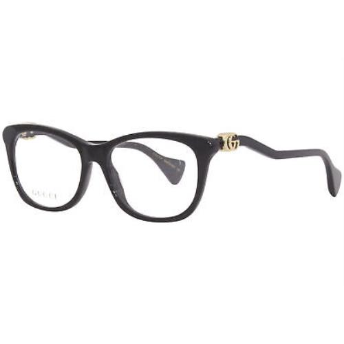 Gucci GG1012O 001 Eyeglasses Frame Women`s Black Full Rim Cat Eye 54-mm - Frame: Black