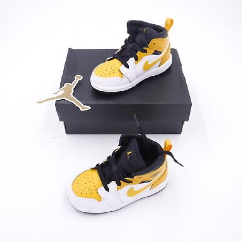 Nike Air Jordan 1 Mid University Gold TD Basketball Shoes/sneakers Size 7c 2021