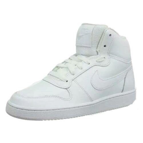 Nike Womens Ebernon Mid Shoes Size 7.5 Triple White AQ1778-100 Rare Old Stock