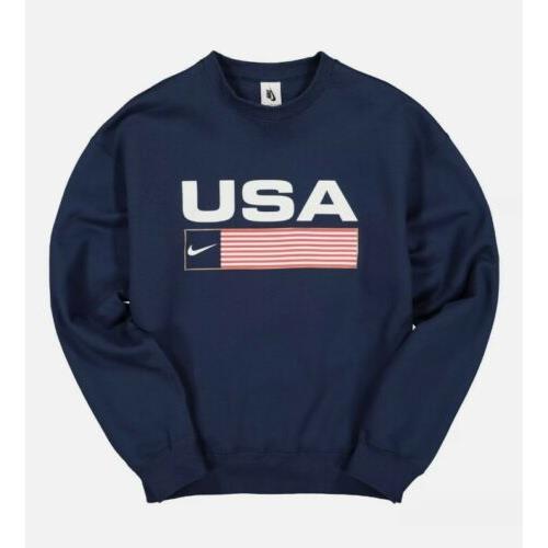 Nike Nikelab Usa Swoosh Stripe Crew Sweatshirt Sweater Size XS CD6376 410