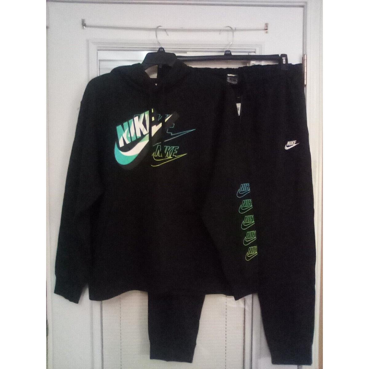 Nike Size XL Black/turquoise Sweatsuit