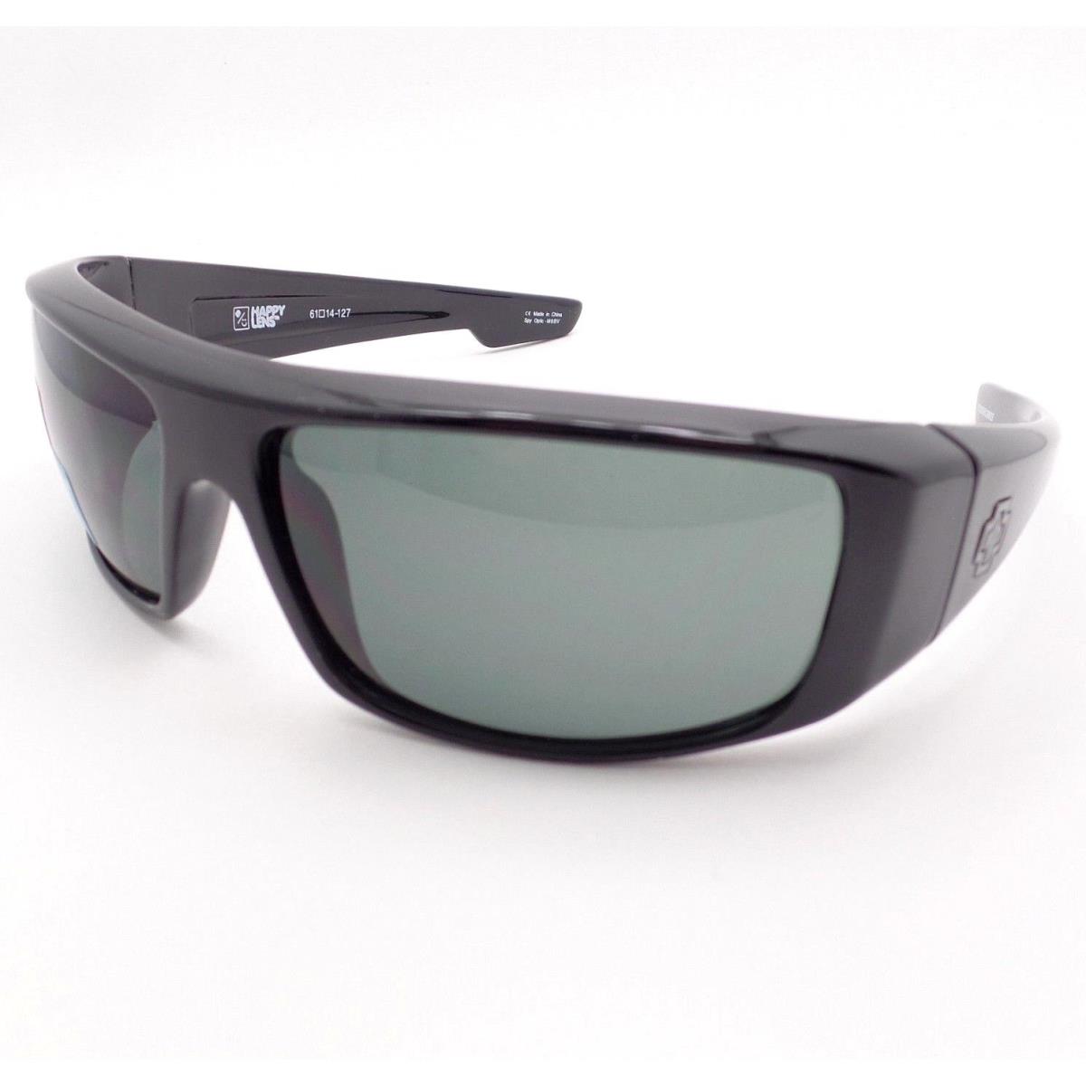 Spy Optics Logan Shiny Black Happy Grey Green Sunglasses