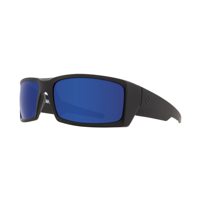 Spy Optics General Soft Matte Black Spectra Blue Polarized Sunglasses - Frame: Soft Matte Black, Lens: Blue Spectra