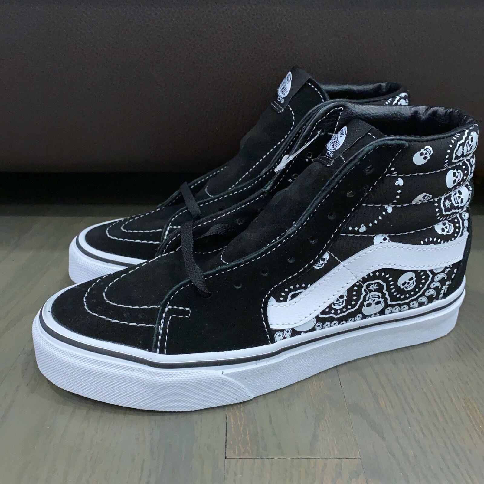 vans sk8 hi bandana white