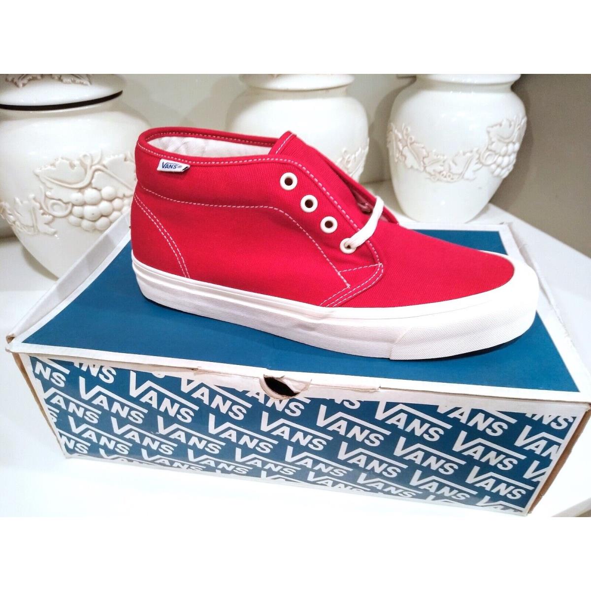 Vans Og Chukka LX Off The Wall Mens Size 10 Red Shoes Unisex Women`s Size 12