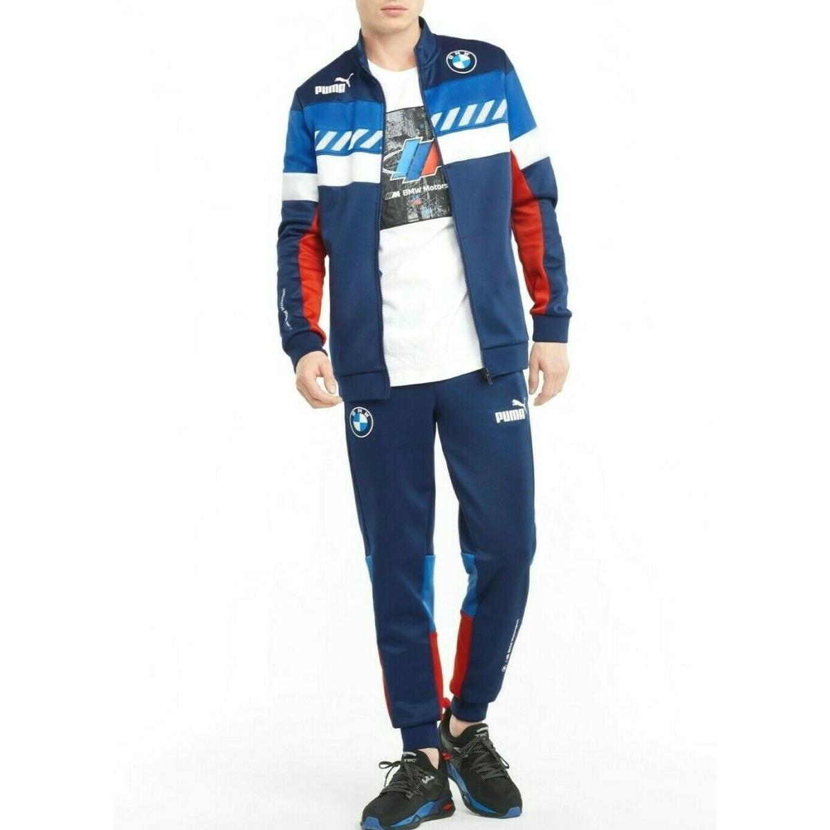 Puma Brand Iconic Bmw M Motorsport Sds Men`s Track Jacket Pants Tracksuits Marina-Blueprint