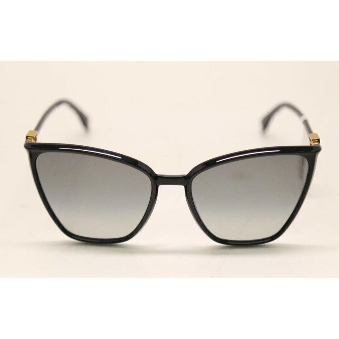 Fendi FF 0433/G/S 807/9O Black Frame Gradient Gray Lens 60 mm Sunglasses 1113