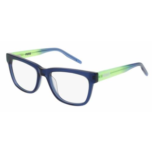 Puma PJ 0044O 004 Blue Green Square Unisex Kids Eyeglasses