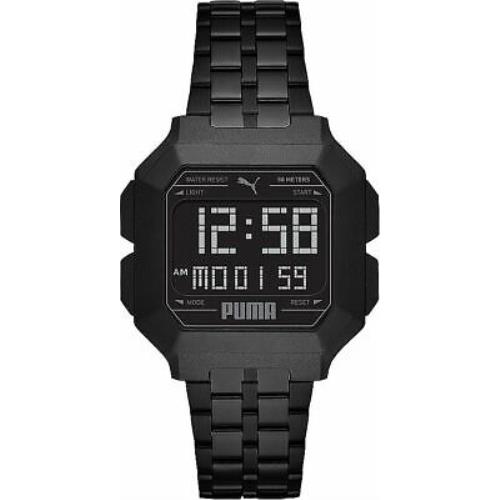 Men`s Puma Remix All Black Digital Sport Watch P5053