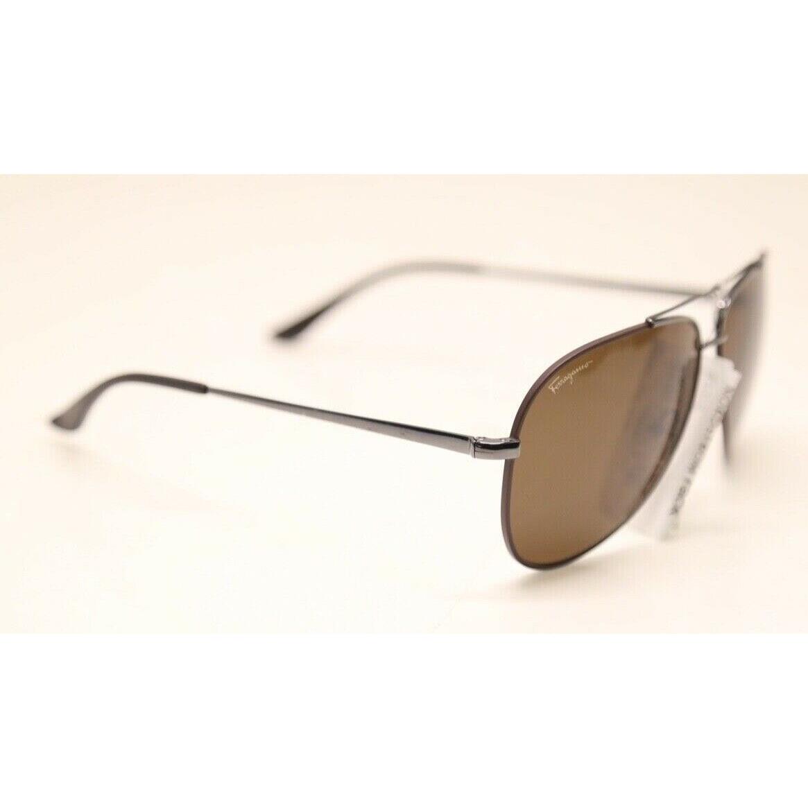 Salvatore Ferragamo sunglasses  - Shiny Gunmetal Frame, Cocoa Lens 0