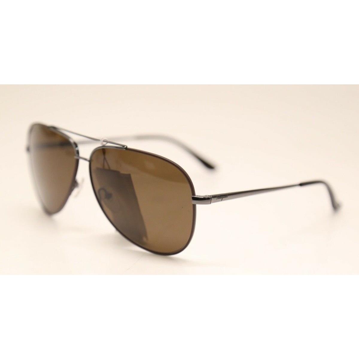 Salvatore Ferragamo sunglasses  - Shiny Gunmetal Frame, Cocoa Lens 1