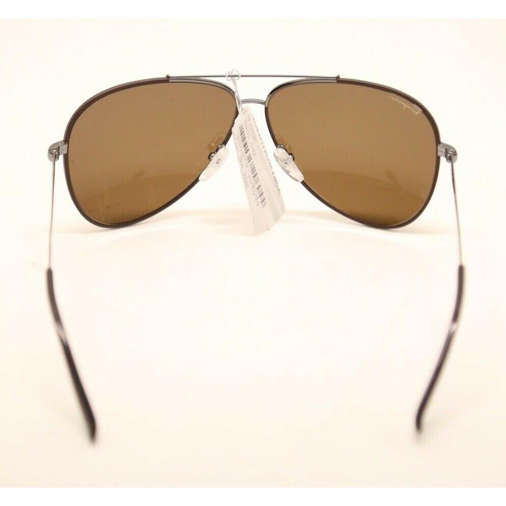 Salvatore Ferragamo sunglasses  - Shiny Gunmetal Frame, Cocoa Lens 2