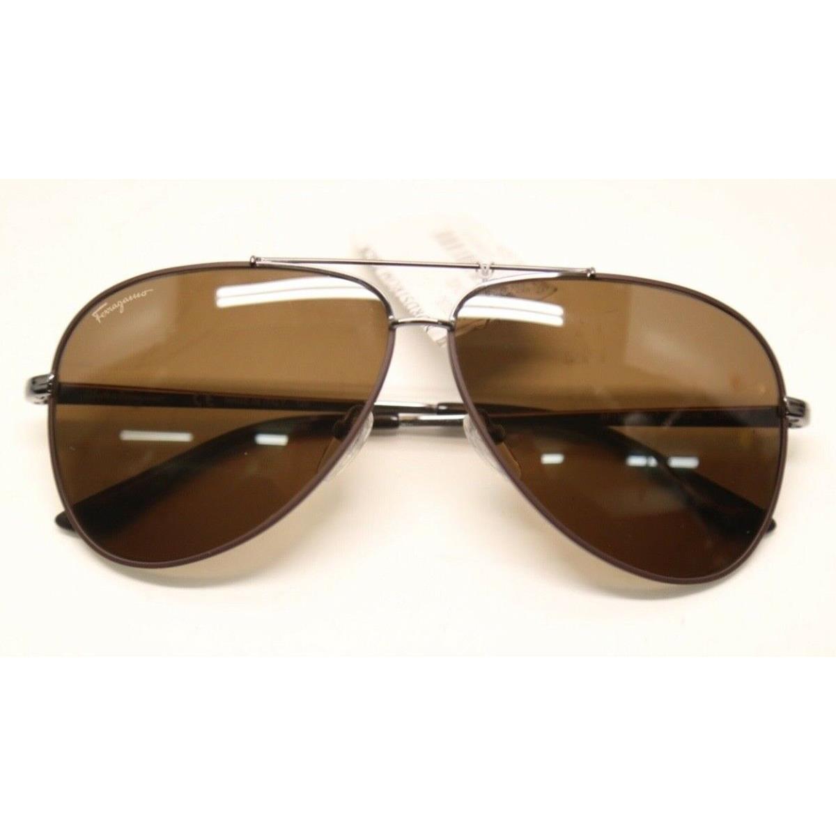 Salvatore Ferragamo sunglasses  - Shiny Gunmetal Frame, Cocoa Lens 5