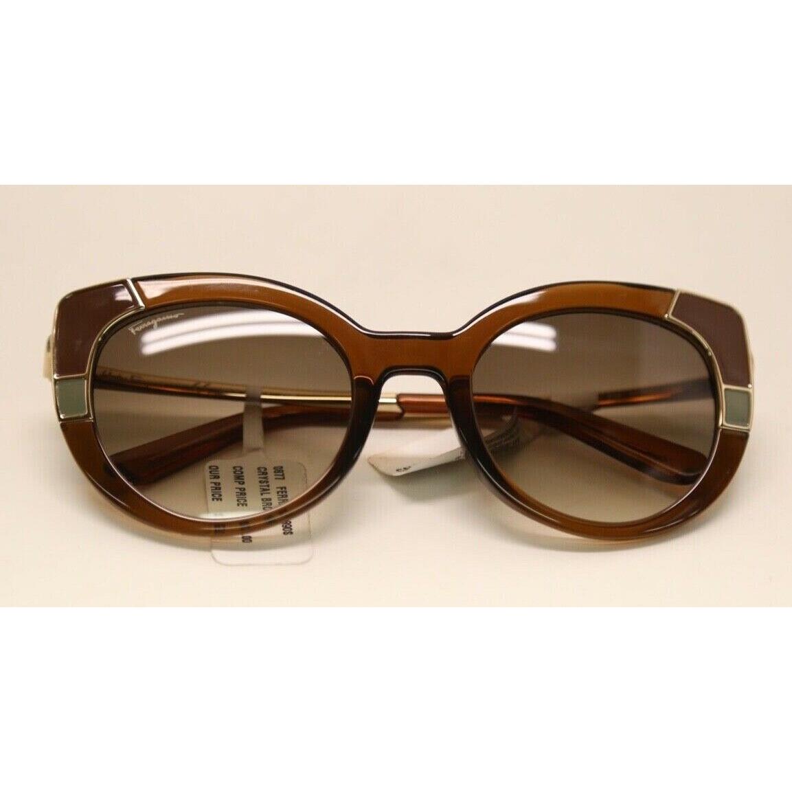 Salvatore Ferragamo sunglasses  - Crystal Brown Frame, Brown Lens 5
