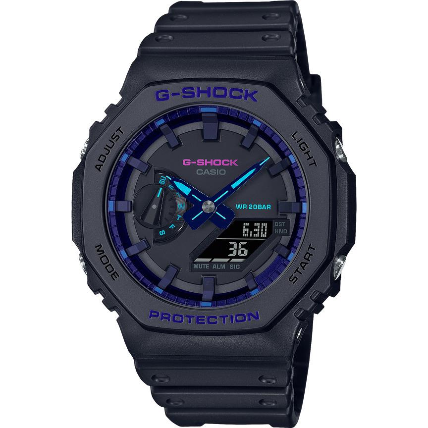 G-shock GA2100VB-1A Virtual Reality Casioak Blue Violet Ana-digi Watch