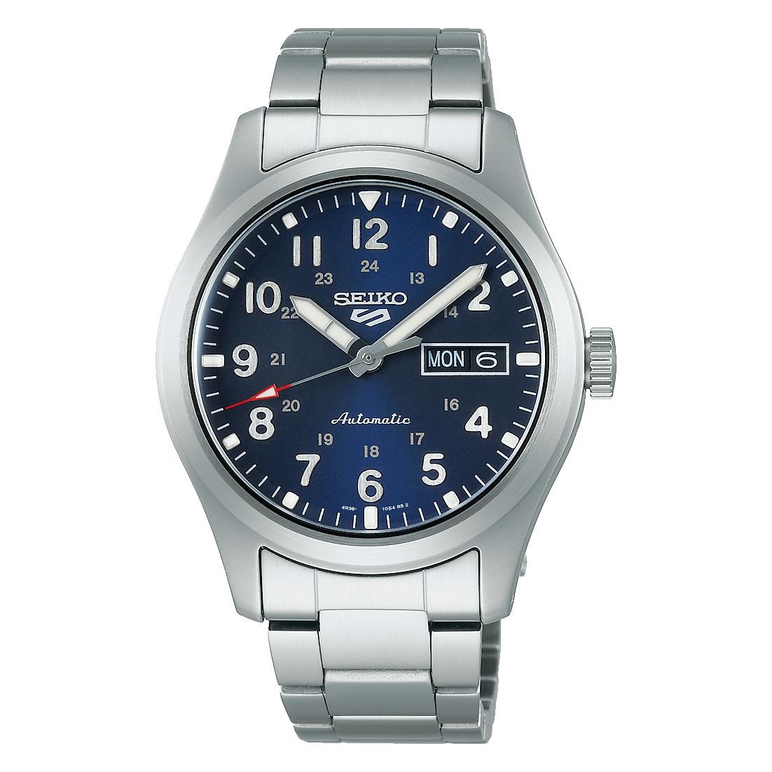 Seiko 5 Sports SRPG29 Steel Blue Dial Day Date Automatic Men`s Watch