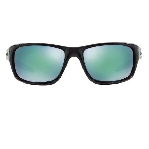 Oakley OO9225-04 Canteen Sunglasses Polished Black Frame Jade Iridium Polarized - Frame: Black, Lens: Green