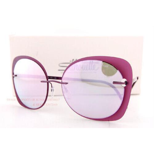Silhouette Sunglasses Accent Shades 8164 4140 Violet/rose Mirror Titanium