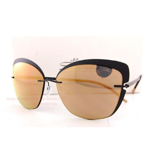Silhouette Sunglasses Accent Shades 8166 9140 Black/gold Mirror Titanium