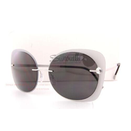 Silhouette Sunglasses Accent Shades 8164 6500 Light Grey Titanium Polarized