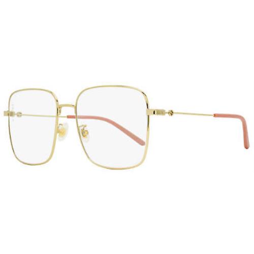 Gucci Square Eyeglasses GG0445O 001 Gold/pink 56mm 0445