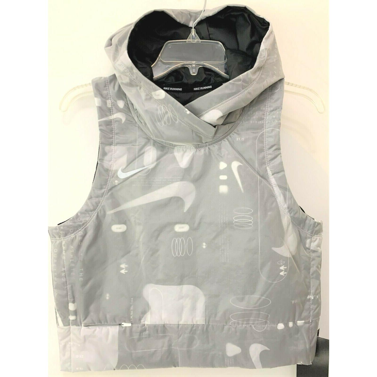 Nike Women`s Air Hooded Cropped Tech Pack Stranded-fit Running Vest Size-s