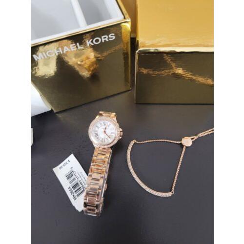 Michael Kors watch Camille - Silver Dial, Rose Gold Band, Rose Gold Bezel
