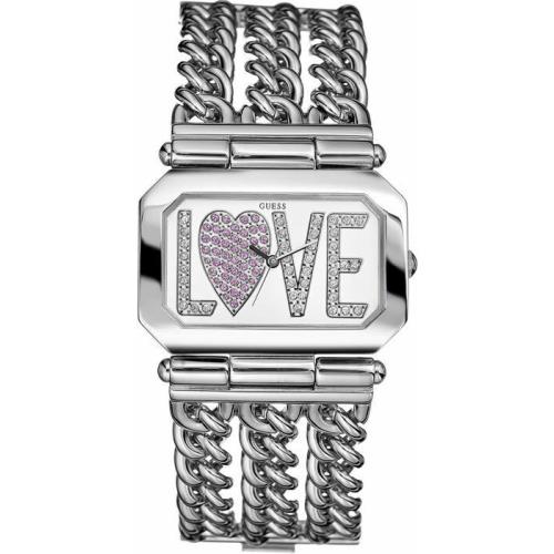 Guess 95262L1 Crystals Love Steel Designer Womens Watch