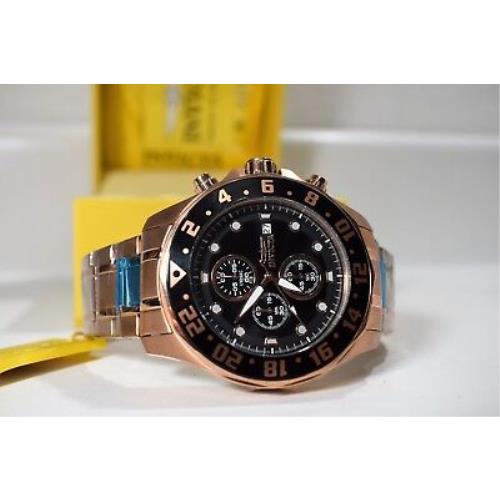 Invicta watch  - Black Dial, Rose Gold Band 5