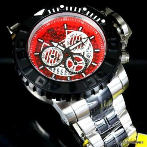 Invicta watch  - Face: Red, Dial: Red, Band: Black