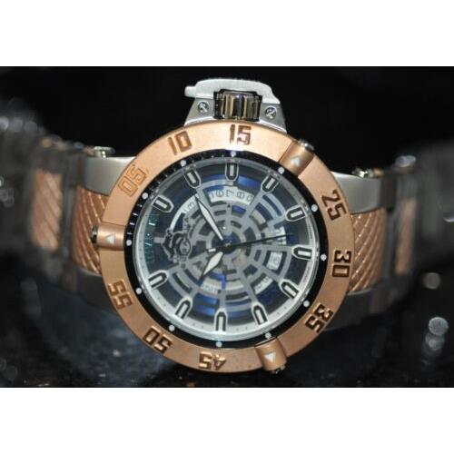 Invicta Men`s Subaqua Noma Iii Spider Swiss Silver Dial Brown Poly Watch 16043