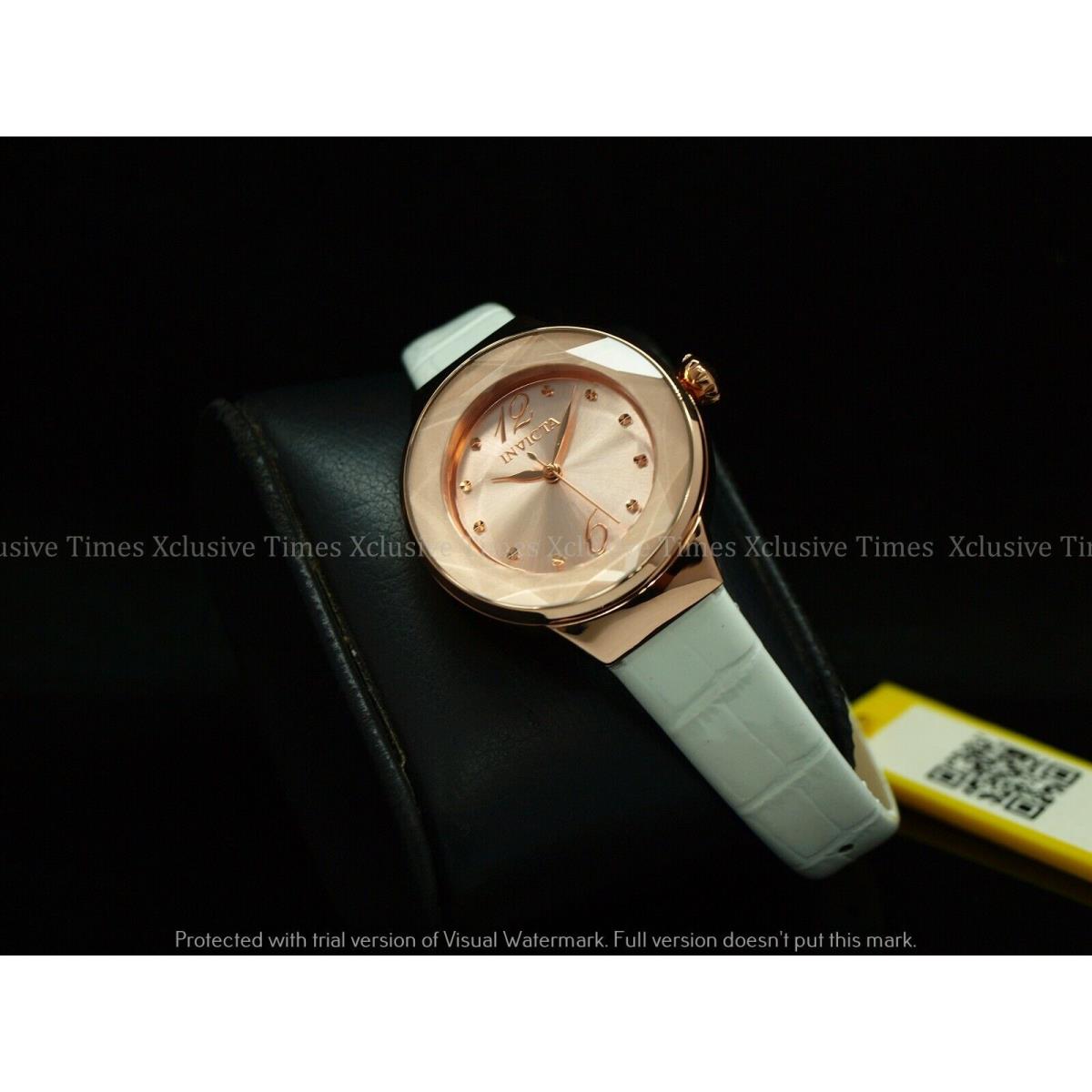 Invicta watch ANGLE - Rose Gold Dial, White Band 1