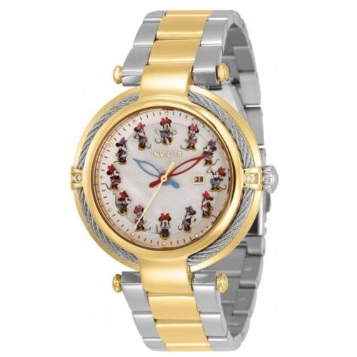 Invicta watch Disney - White Dial, Silver Band, Silver Bezel