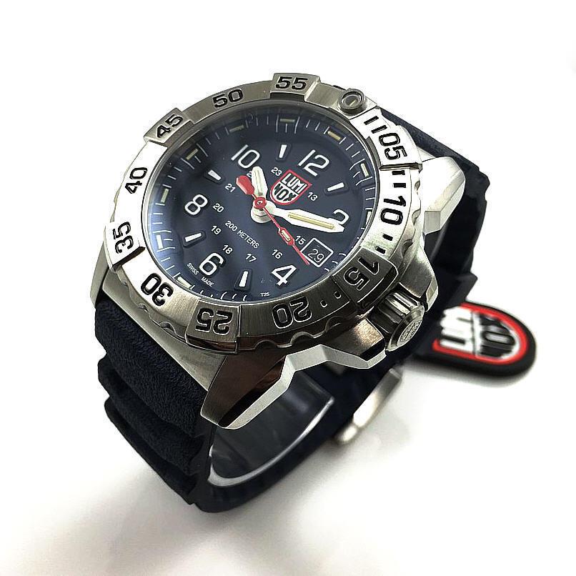 Men`s Luminox Navy Seal 45mm Blue Steel Divers Watch XS.3253