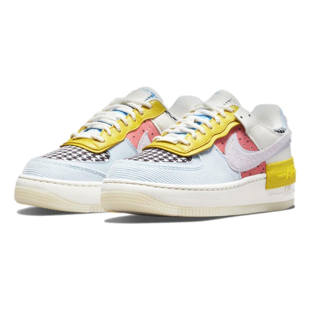 Nike Women`s Air Force 1 Shadow `patchwork` Shoes Sneakers DM8076-100 - Sail/Doll-Hydrogen Blue