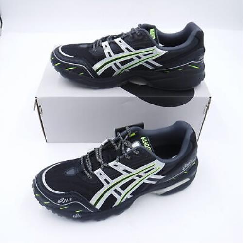 Asics GEL-1090 Men`s Running Shoe Black Silver Green 1201A041-001 Size 10