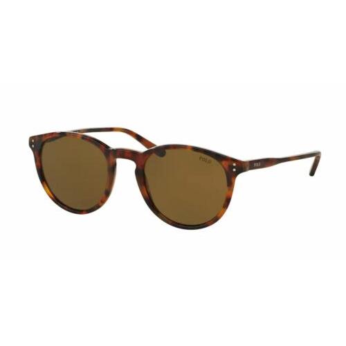 Ralph Lauren Polo PH4110 501773 Shiny Jerry Havana Round Men`s 50 mm Sunglasses