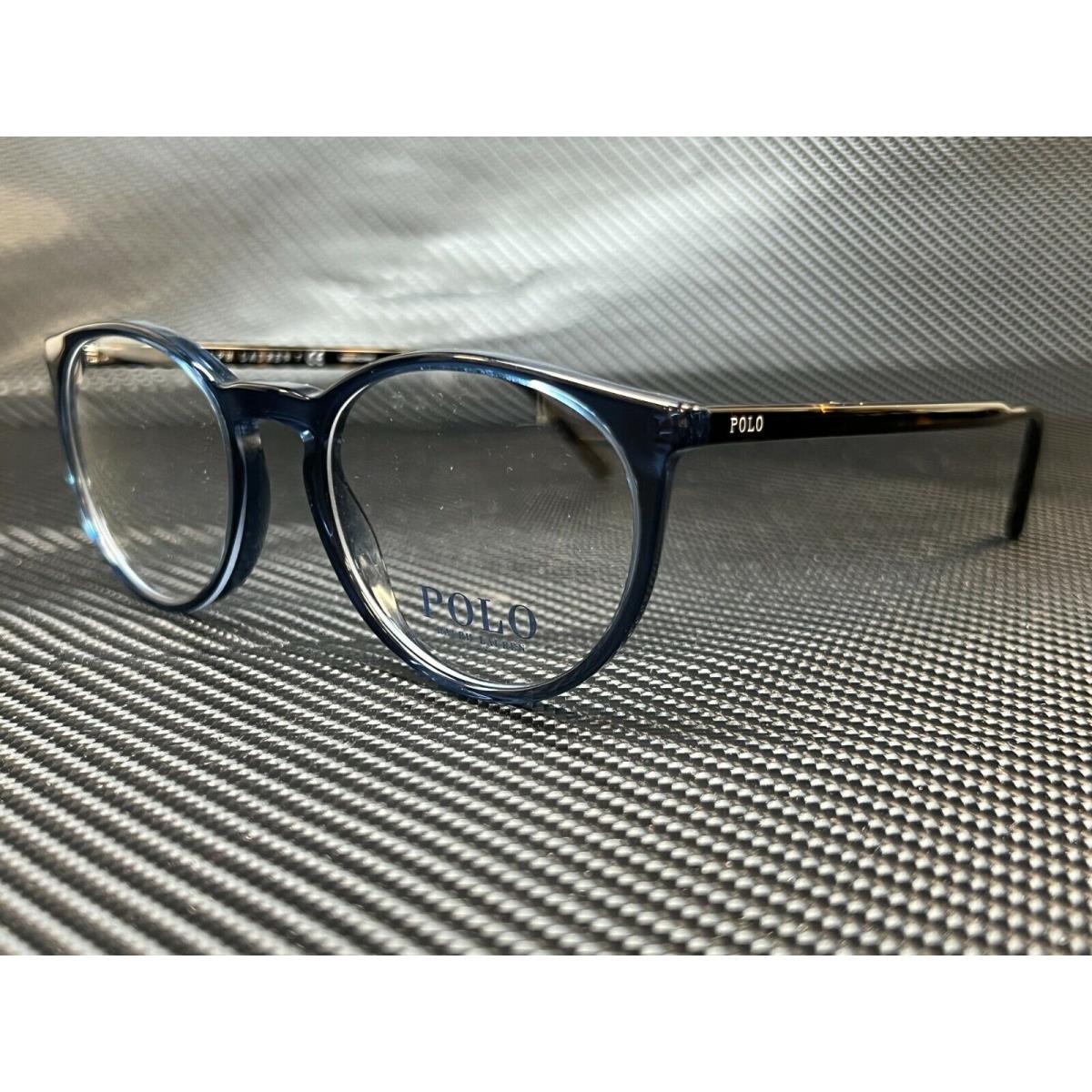 Ralph Lauren Polo PH2193 5276 Shiny Blue Round Men`s 49 mm Eyeglasses