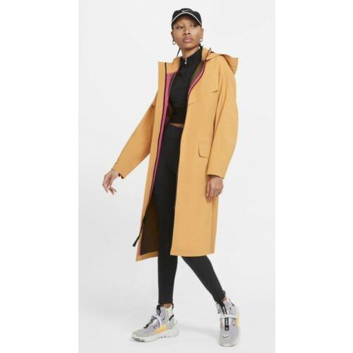 Nike Tech Pack Sportswear Womens Size L Hooded Jacket Buck Tan Pink CZ8932-010
