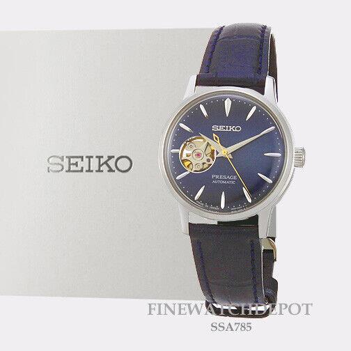 Women`s Seiko Presage Cocktail Time Collection Blue Dial Watch SSA785