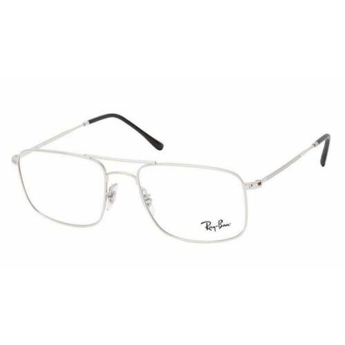 Classic Ray-ban Rx-able Eyeglasses RB 6434 2501 55-18 145 Silver Metal Frame