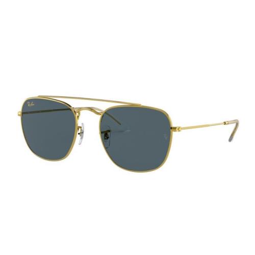 Ray-ban Legend Gold Frame Dark Blue Lens Sunglasses RB3557 9196R5 51 - Frame: Gold, Lens: Blue