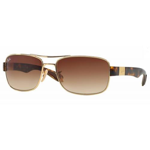 Ray-ban Metal Brown Lens Gold / Tortoise Frame Sunglasses RB3522 001/13 61