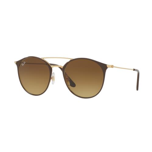 Ray-ban Steel Brown Gradient Lens Gold/brown Frame Sunglasses RB3546 900985 49