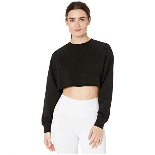 Alo Yoga Women`s Double Take Pullover Relaxed Fit - Choose Sz/col Black
