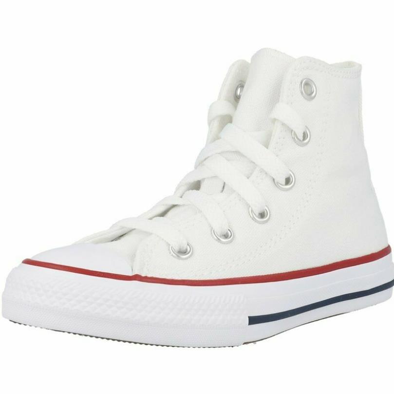 Converse Chuck Taylor All Star Hi Optical White Textile Child Trainers Shoes 3 - Optical White